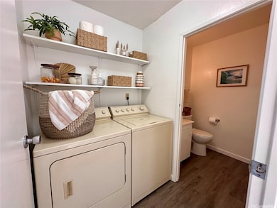 Conveniently located laundry area just off the hal