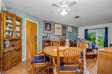 Dining space featuring light hardwood / wood-style
