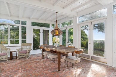 The porch takes advantage of the views as well, an