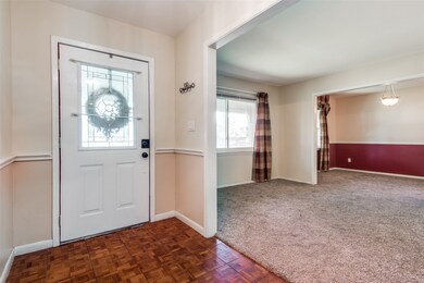 Looking towards front door from family room.