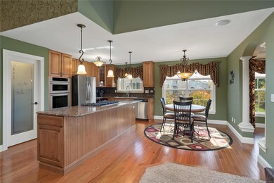 Impressive eat-in kitchen with a enormous island a