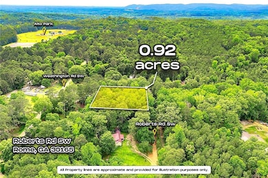 View of property location with a forest and property parcel outlined