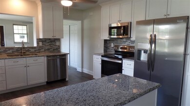view to family room from kitchen