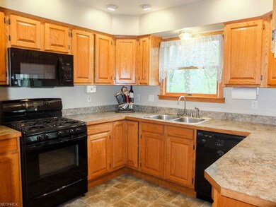 Fully applianced kitchen.