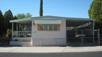 Front view w/carport