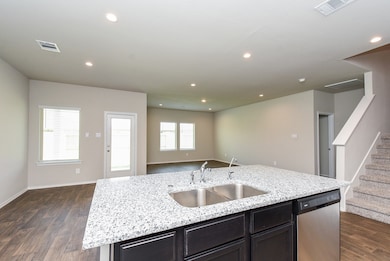 Large Dining Area Opens to Family Room & Island Ki