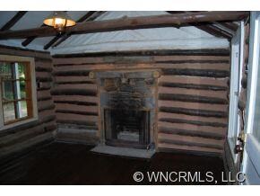 Stone fireplace