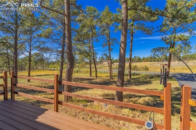 Wooden terrace with a rural view