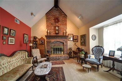 The first floor living room is open and airy with 