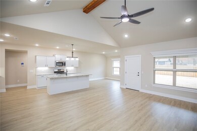 Cedar beam in livingroom