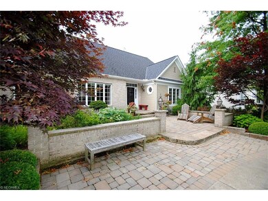 Exquisite stonework around the front of the home