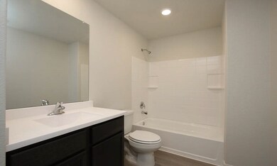 Even the bathrooms in this home are spacious and upgraded.