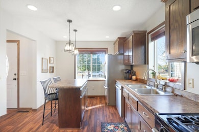 Enjoy extra seating at the island.