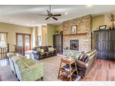Beautiful beveled glass French doors welcome you t