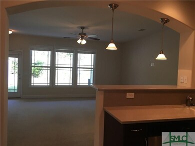 Large family room with open floor plan