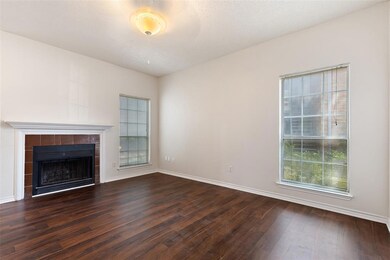 Living Room with wood burning fireplace