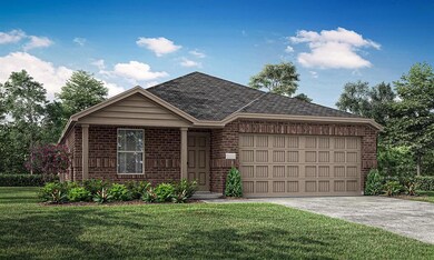 Ranch-style house featuring a garage, driveway, br