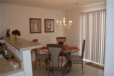 Dining leads to patio