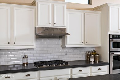 Gas Range and Custom Backsplash