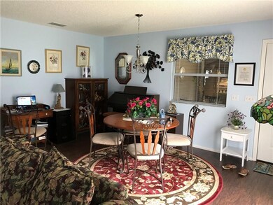 Spacious Dining room has a new light fixture  alon