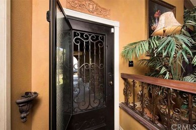 Stunning wrought iron and glass door.