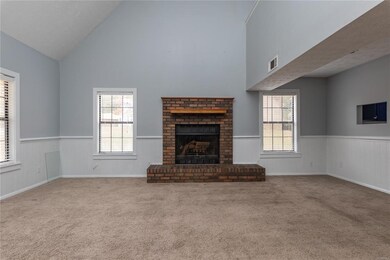 Vaulted Ceiling & Fireplace