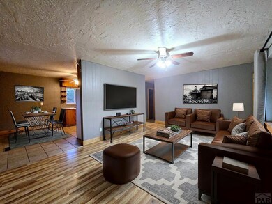 Virtually staged living room