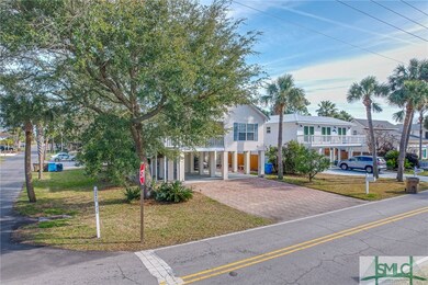 Elevated beach house on a corner lot.