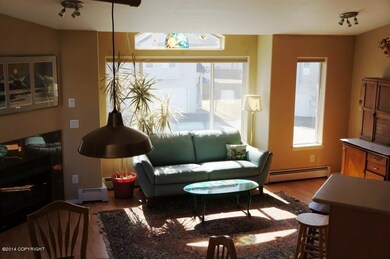 Living Room With Vaulted Ceiling