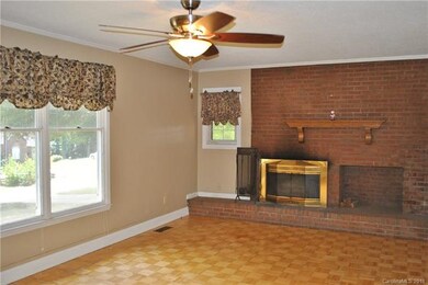 Sunken family room with fireplace