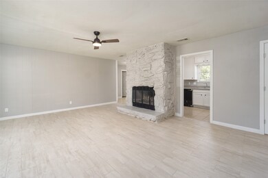 Living room space, beautiful fireplace