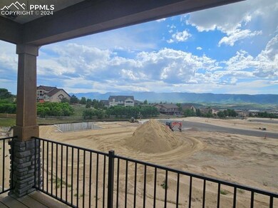 Balcony with a mountain view