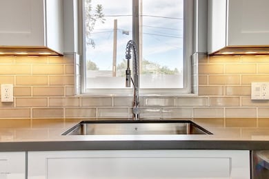 One of two kitchen sinks