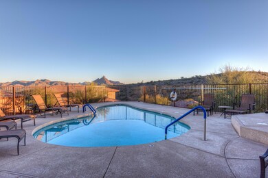 Community Pool W/ Red Mountain View