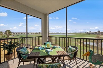 Lanai with golf course & lake view
