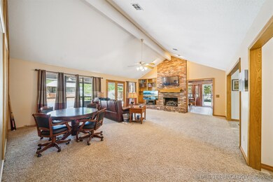 Large Living Space with Fireplace