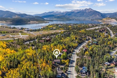 Aerial view of a water and mountain view