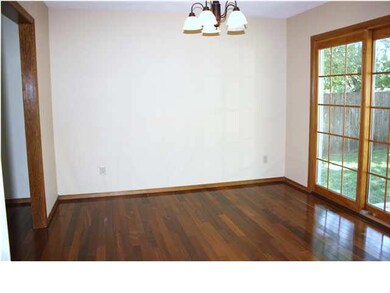 Dining Room with Pella sliding glass doors to the 