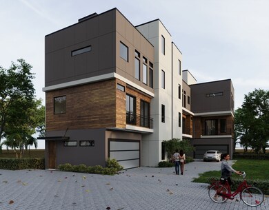 Front view showing height and modern style with colors.