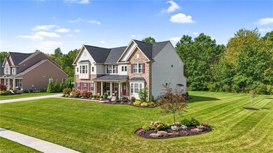 View of front of property with a front lawn