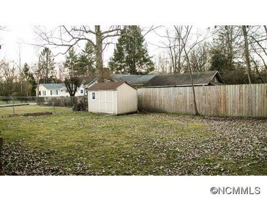 fenced back yard