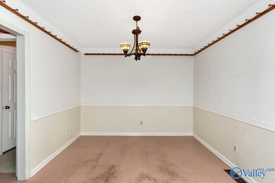 Great dining space with chair rail