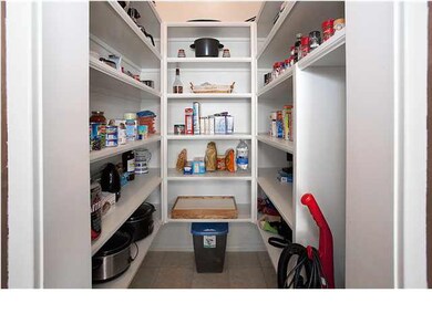 Walk-in pantry is nice-sized with much room
