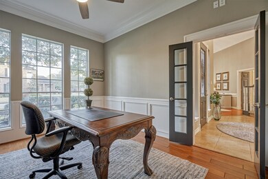 French doors lead you into the Study.