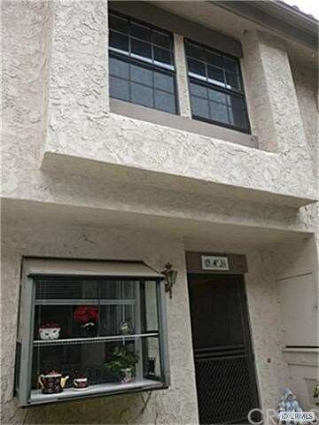 Close-up of bay window