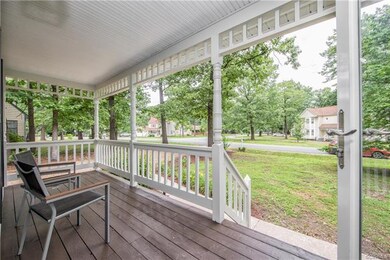 Front porch extends the width of the house.