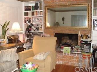 Cozy fireplace in the living room with great built