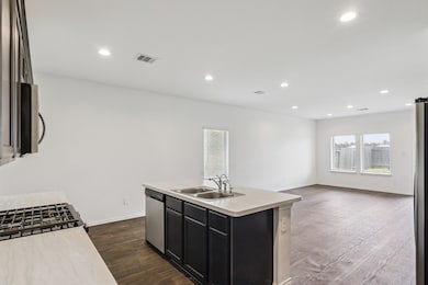 Open concept kitchen and living room
