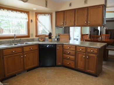 Kitchen is open to the dining room.