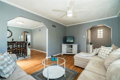 Living room (16x11) opens to dining room (13x11)